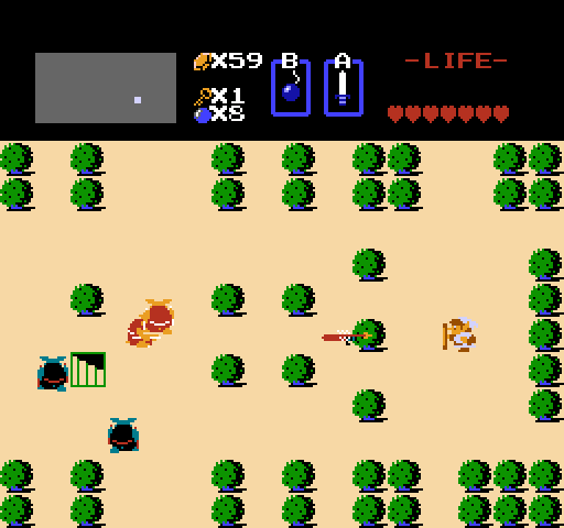 Legend of Zelda, The NES / Famicom Screenshot: A secret staircase to the left! Where does it go?
