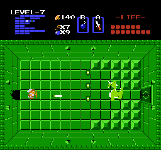 Legend of Zelda, The NES / Famicom Screenshot: Another dragon needs to be defeated; I'm more powerful now, so should be easier than last time...