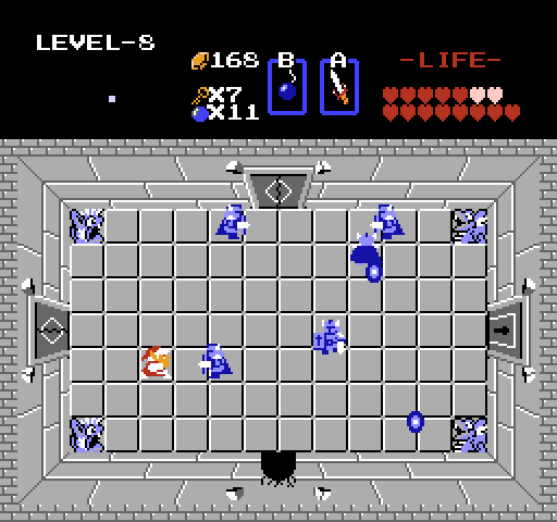 Legend of Zelda, The NES / Famicom Screenshot: These opponents have shields and can only be attacked from behind...