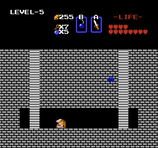 Legend of Zelda, The NES / Famicom Screenshot: Take a secret passage from one part of the dungeon to another...