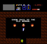 Legend of Zelda, The for NES / Famicom - Picking up a clue!