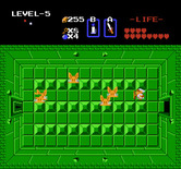 Legend of Zelda, The for NES / Famicom - Blocks get in the way making for little room to run and attack.