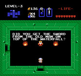 Legend of Zelda, The for NES / Famicom - A clue! I better check this out...