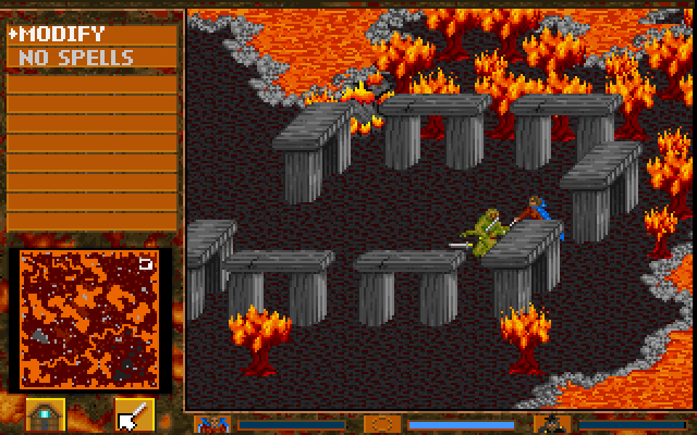 SpellCraft: Aspects of Valor IBM PC/Compatibles Screenshot: I'm trapped in a corner!