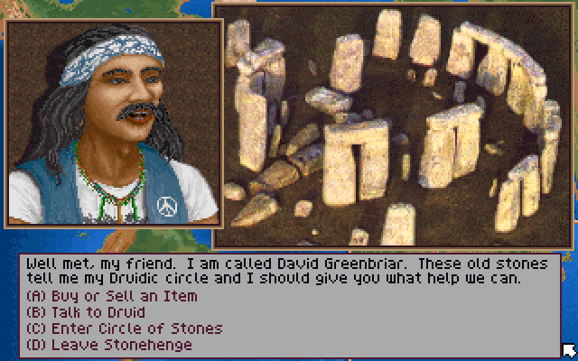 SpellCraft: Aspects of Valor IBM PC/Compatibles Screenshot: Back at Stonehenge...