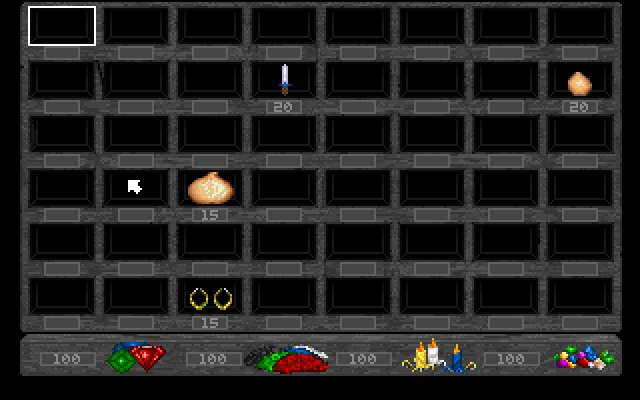 SpellCraft: Aspects of Valor IBM PC/Compatibles Screenshot: I don't really have anything for making spells yet...