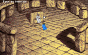 SpellCraft: Aspects of Valor for IBM PC/Compatibles - From here you can navigate to different realms, talk to your mentor, and more.