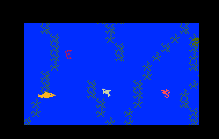 Fathom Intellivision Screenshot: Don't get hit by fish and other sea creatures.