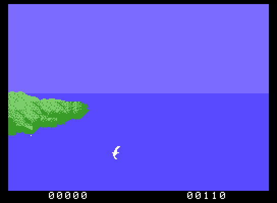 Fathom ColecoVision Screenshot: Flying above the ocean...