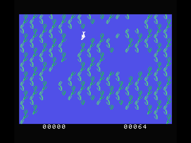 Fathom MSX Screenshot: Making my way through a maze of seaweed...