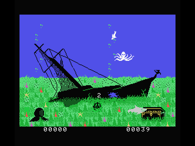 Fathom MSX Screenshot: Sharks may appear down here too...