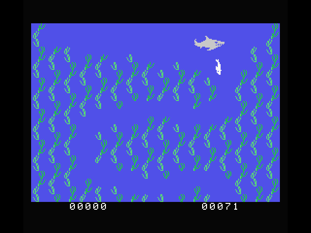 Fathom MSX Screenshot: Don't get eaten by sharks!