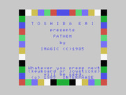 Fathom for MSX - Title screen 1.