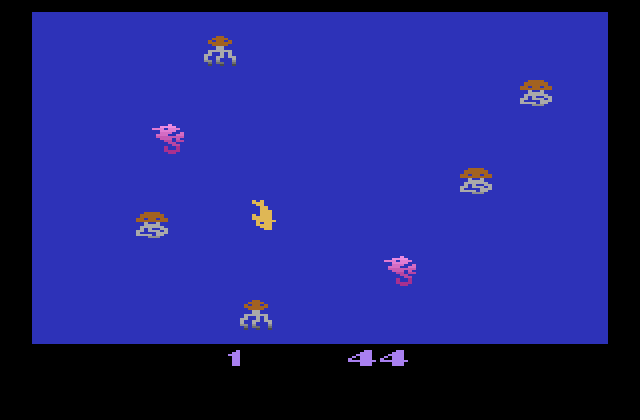 Fathom Atari 2600 Screenshot: Swimming down into the fathoms...