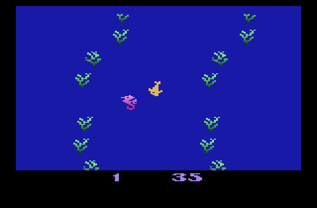 Fathom Atari 2600 Screenshot: Collect the sea horses if you can...