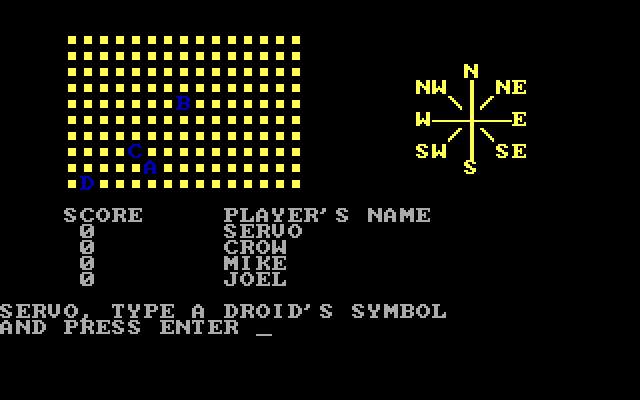 Droids IBM PC/Compatibles Screenshot: Game start.