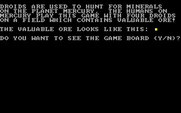 Droids for IBM PC/Compatibles - Instructions, part 1.