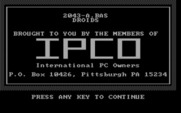 Droids for IBM PC/Compatibles - IPCO logo and game title.