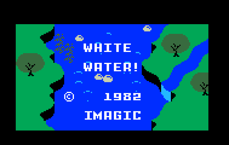 White Water! Intellivision Screenshot: Title screen.