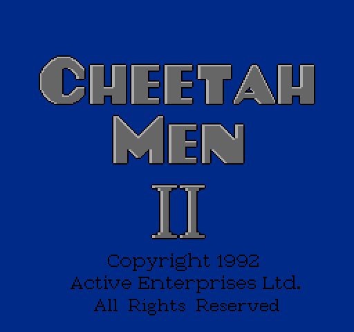 CheetahMen II, The NES / Famicom Screenshot: Title screen.