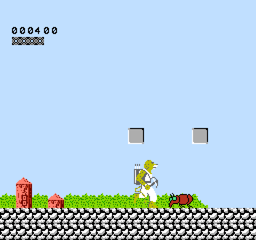 CheetahMen II, The NES / Famicom Screenshot: Jump over the giant bugs.