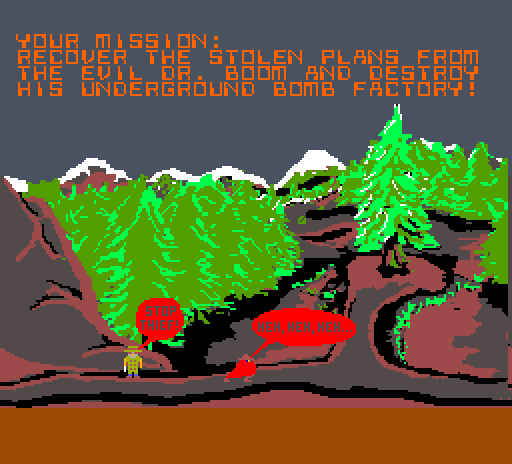 Cloak & Dagger Arcade Screenshot: Ready to begin? Here's your mission...