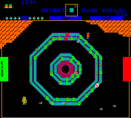 Cloak & Dagger Arcade Screenshot: Start of floor 2...