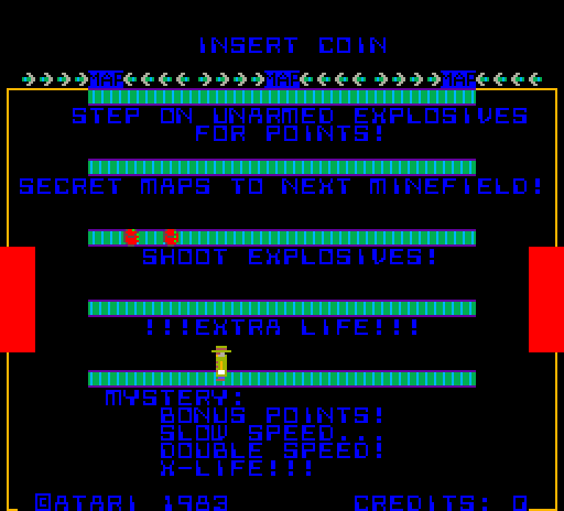 Cloak & Dagger Arcade Screenshot: Game attract mode.