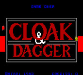 Cloak & Dagger for Arcade - Title screen.