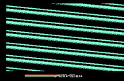 Robot Tank for Atari 2600 - I'm hit! Various static patterns fill this screen randomly...