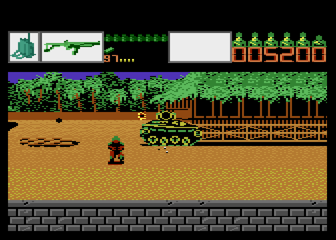 Alien Brigade Atari 7800 Screenshot: The first mission...