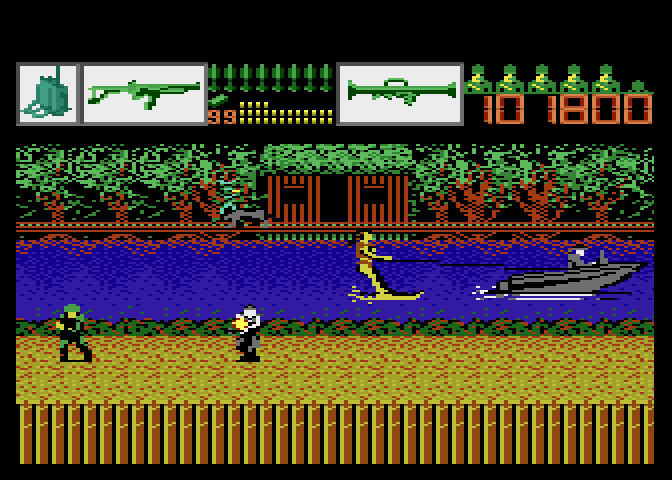 Alien Brigade Atari 7800 Screenshot: On to the second mission...