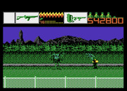 Alien Brigade for Atari 7800 - The green aliens can blend into the background a bit here...
