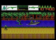 Alien Brigade for Atari 7800 - Sometimes an alien will be waterskiing, sometimes it's a civilian...shoot carefully!