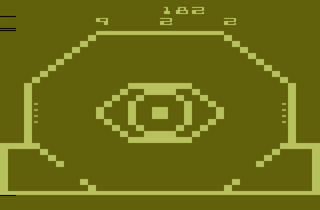 Reactor Atari 2600 Screenshot: The screen rapidly flashes different colors when you lose a life!