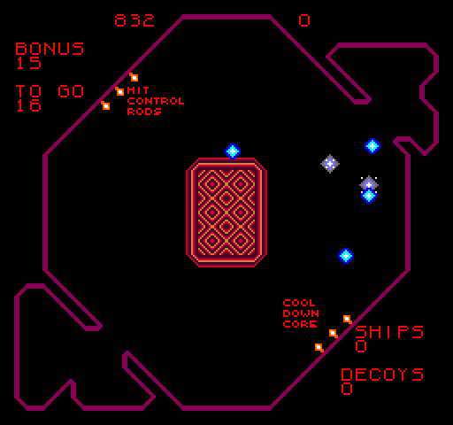 Reactor Arcade Screenshot: Starting the second wave.
