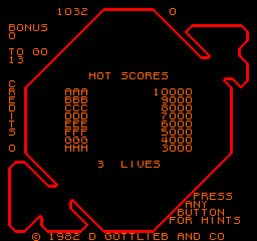 Reactor Arcade Screenshot: High scores.
