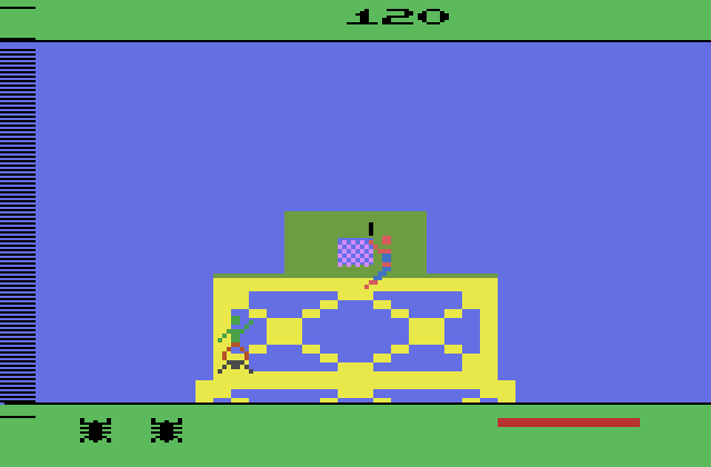 Spider-Man Atari 2600 Screenshot: Reached the top!