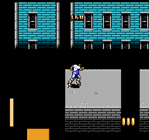 Rollergames NES / Famicom Screenshot: You'll need to jump over all of these gaps...