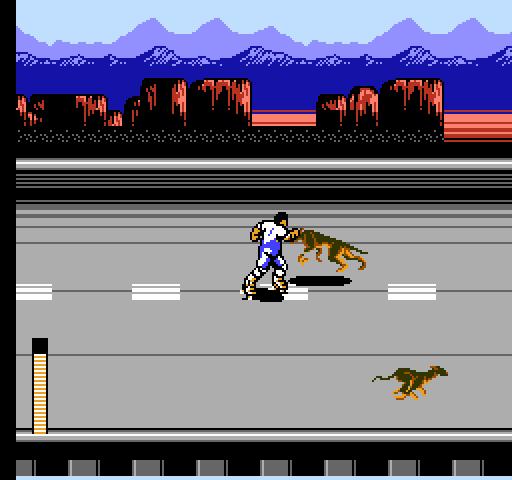 Rollergames NES / Famicom Screenshot: Dogs attacking...