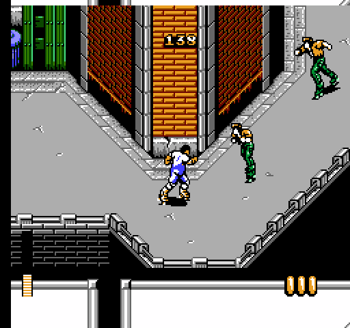 Rollergames NES / Famicom Screenshot: Outnumbered as usual...