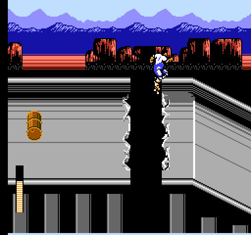 Rollergames NES / Famicom Screenshot: Jump over gaps and don't get hit by barrels.