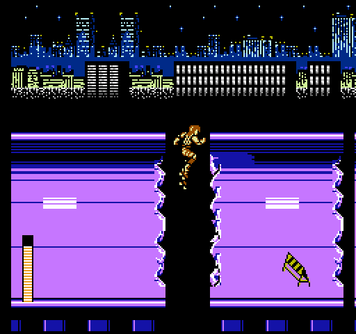 Rollergames NES / Famicom Screenshot: More gaps in the road; don't fall!