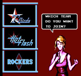 Rollergames for NES / Famicom - Which team do you want to join?