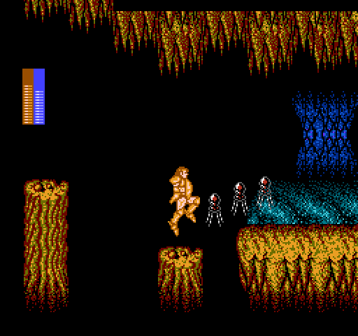 Castle of Dragon NES / Famicom Screenshot: Don't get knocked off the platforms!