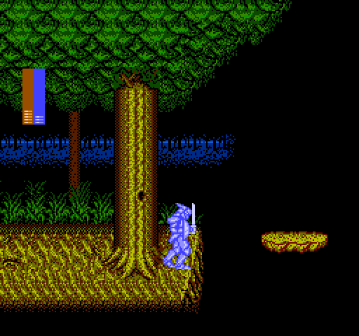 Castle of Dragon NES / Famicom Screenshot: You'll need to jump on the platforms...