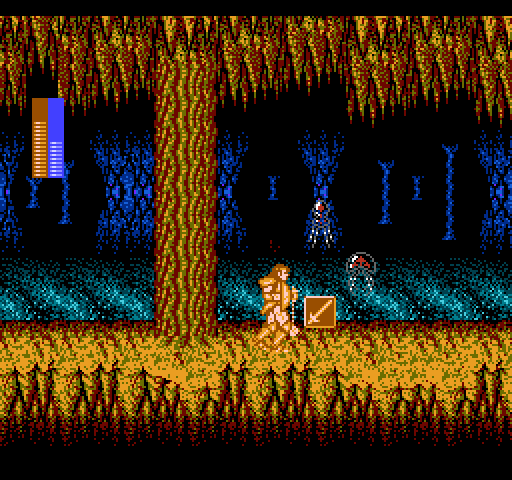 Castle of Dragon NES / Famicom Screenshot: Pick up the sword icon for a power up.