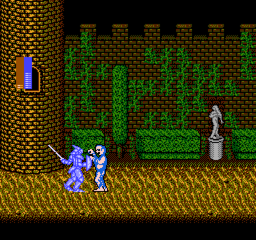 Castle of Dragon NES / Famicom Screenshot: Wearing an extra suit of armor now.