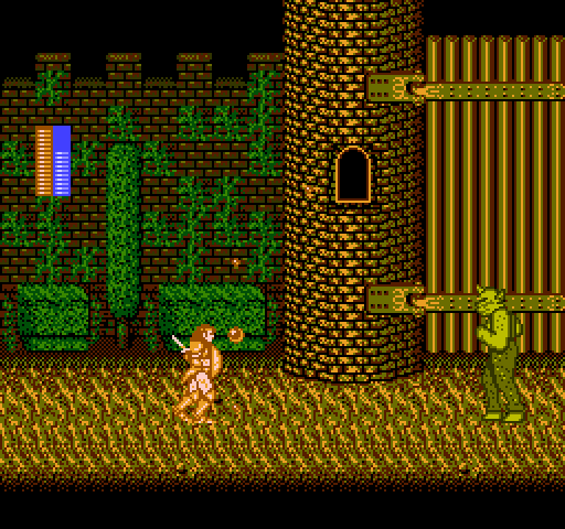 Castle of Dragon NES / Famicom Screenshot: The first end of level boss.