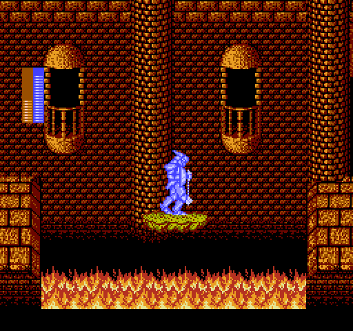 Castle of Dragon NES / Famicom Screenshot: More fire pits to jump over.